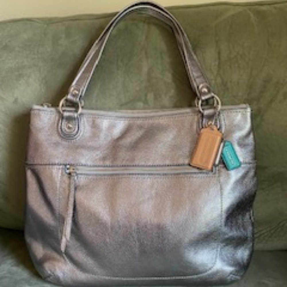 Coach, Handbag, Shimmering Pewter